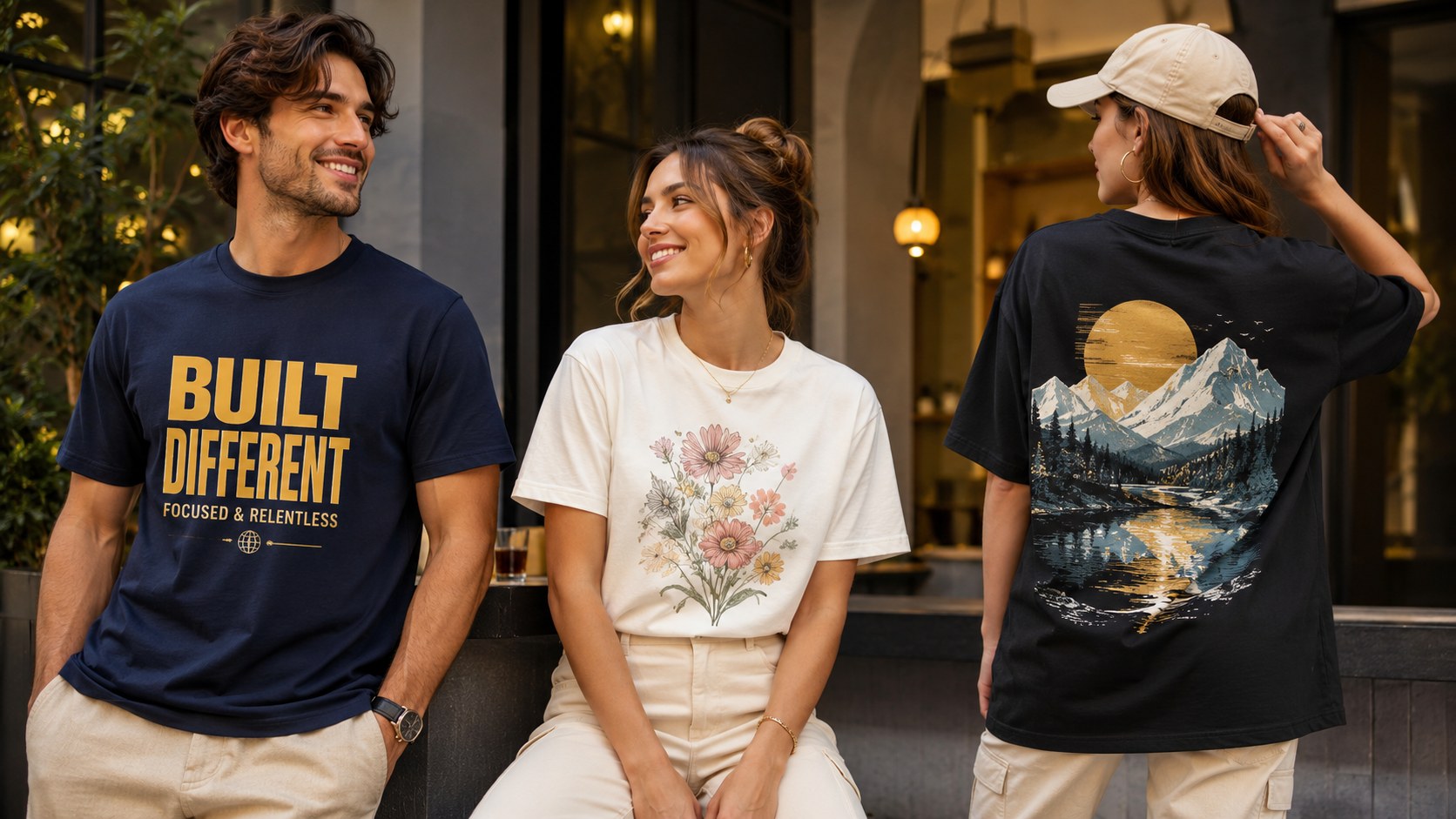 Camisetas com estampa DTF